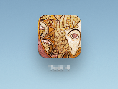 Manuscript App Icon v4 bitmap decorative flat ios ipad manuscript