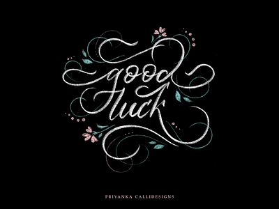 Good Luck digitallettering goodluck goodtype goodtypetuesday lettering priyankacallidesigns procreate