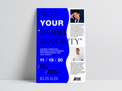 Event Poster, Not Your Model Minority advertising advertisment event poster graphic design modern poster design typography