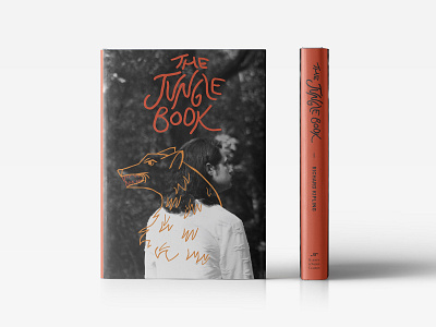 The Jungle Book Cover aaf book book cover book design book jacket cover cover design design drawing hand illustrated illustration illustrator jacket jen jefferson jjeffersonian jungle book photography students typography wolf