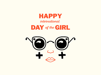 International Day of The Girl art digital equality female symbol feminine feminism feminist girl girl club girl gang girl power illustration international day of the girl logo plus portrait social media sunglasses vector women