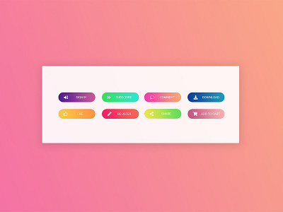 Gradient Buttons Collection buttons gradient color ui ui ux webdesign