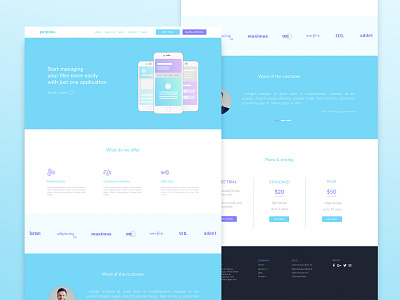 Purpose Landing Page