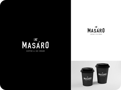 Logotype for Masaro Coffee & Ice cream brand brand identity branding clean coffee coffee logo coffeeshop cup design identity logo logotype mark minimal minimalistic logo simple typography