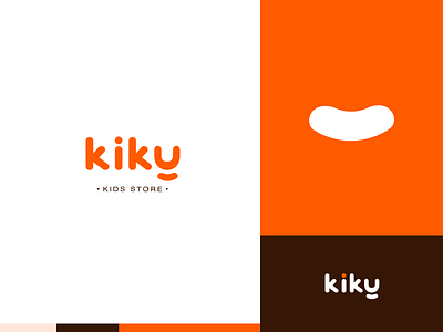 Kiky | Kids store logo concept brand brand identity branding branding design clean colorful dynamic fancy fine kids logo logotype orange store toys typography