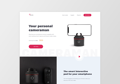 Landing page concept daily 100 challenge daily ui daily ui 003 dailyui dailyui 003 dailyui003 landing pivo ui ux