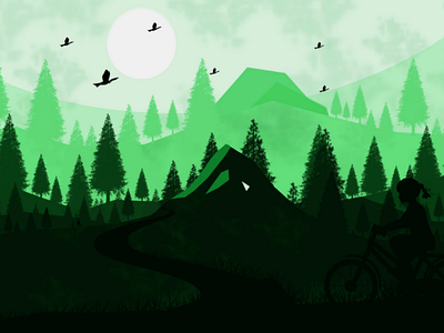 Found a new love! green illustration illustrator mountains redwood