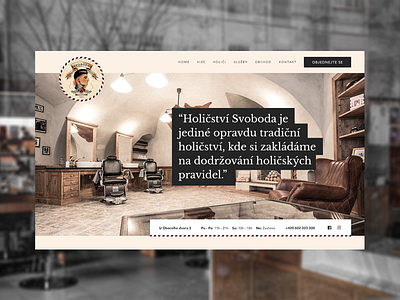 barber shop homepage branding design we design