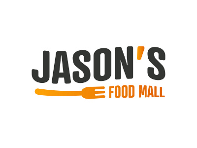 Jason's Food Mall - Logo branding design food fork illustrator logo mall vector
