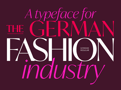 Ivymode Font fashion magazine typography