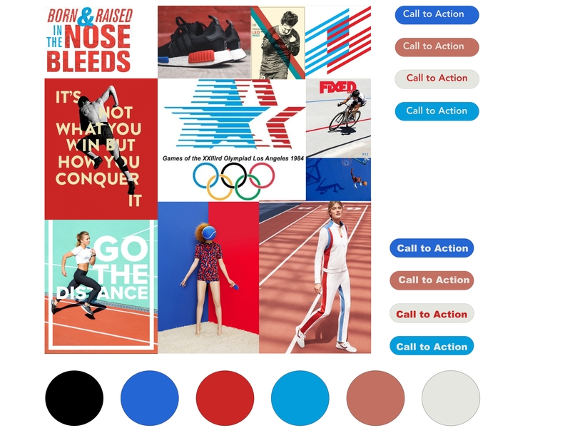 Mood Board - Sports app by Cici Yang on Dribbble