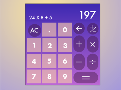 Calculator by Cici Yang on Dribbble