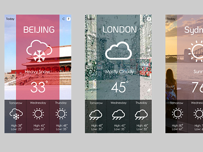 Weather Design dailyui dailyuichallange ui design weather ui weatherapp