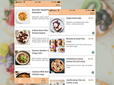 Food/Drink Menu design dailyui dailyuichallange deliveryapp design foodapp mobiledesign ui ui design uidesign