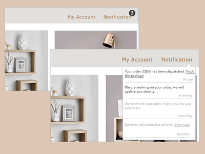 Notificatioin Design dailyui dailyuichallange design ecommerce notificationdesign ui ui design uidesign