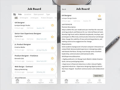 Job Listing Design dailyui dailyuichallange design jobboarddesign joblistingdesign mobiledesign ui ui design uidesign