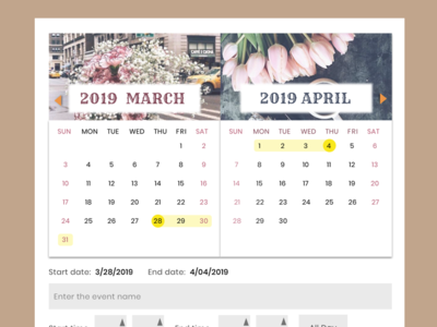 Date Picker calendardesign calendarui dailyui dailyuichallange datepickerui ui design ux