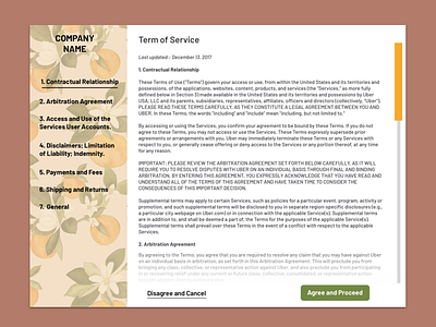 Term Of Service dailyui dailyuichallange productdesign termofservice termofserviceui ui design uxdesign