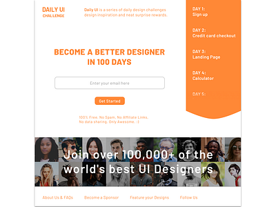 Redesign Daily UI Landing Page dailyui dailyuichallange dailyuiredesign ui design uidesign webdesign
