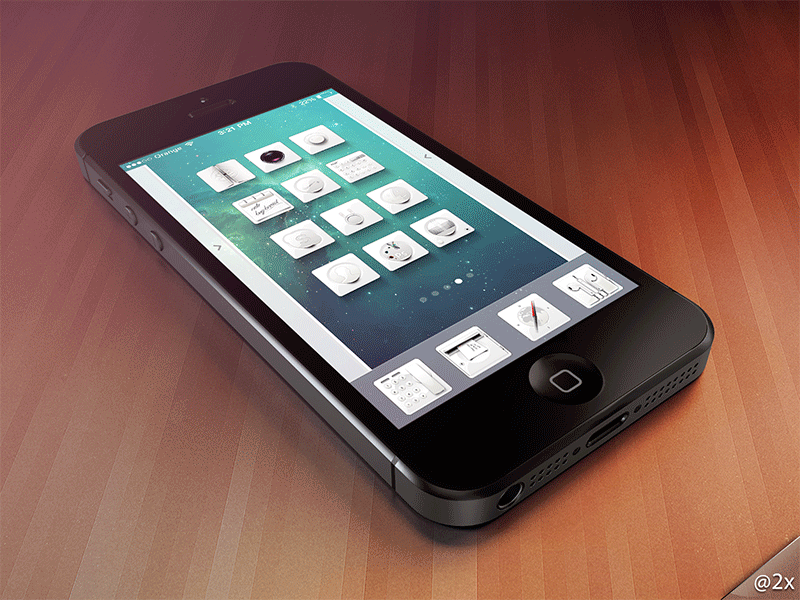 Concept Widget Weather and Date [Animated] animation apple concept gif icon ios7 iphone nux ui ux weather widget