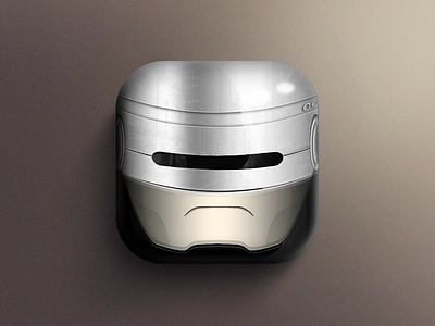 Robocop 1987 app apple appstore cydia icon ikon ios7 iphone robocop robot ui ux