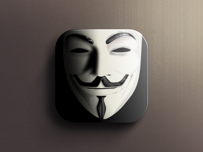 Anonymous anon anonymous apple appstore icon iphone mask photoshop twitter ui ux vendetta