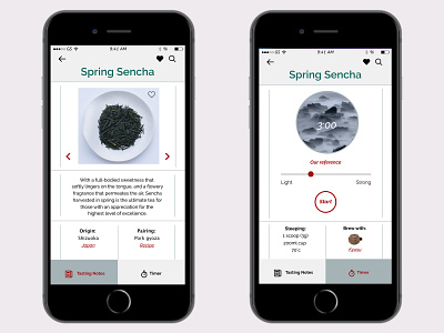 Steap Tea Timer app for ios app beverage branding figma food ios minimal tea ui ux