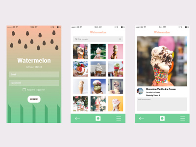 Food Photo-sharing App for ios app branding design figma food app fun ios photo app ui ux