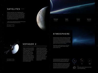Solar system guide pt.2 black dark dark ui encyclopedia moon neptune solar solar system space spaceship stars