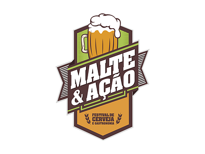 Logotipo Malte & Ação banner beer cerveja artesanal design illustracion illustration ilustração logo logotipo marca