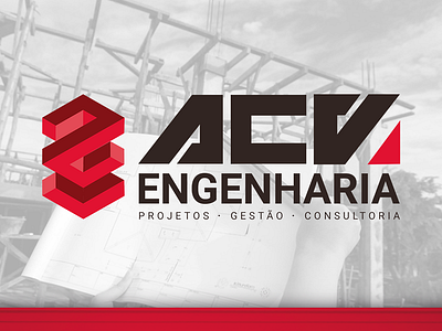 Identidade Visual ACV Engenharia banner brand card art cartão de visita construction logo corporate branding design e mail illustration logo logotipo logotype logotype design marca process typography