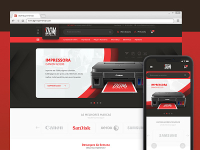 E-commerce DGM Suprimentos brand brand identity card design ecommerce interface logotype logotype design mobile ui uidesign uiux uxdesign