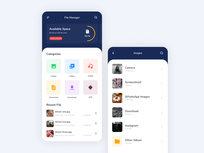 File Manager UI by Aan Ardiyana on Dribbble