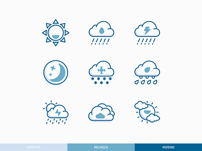 Weather Icons icon set iconography icons icons design iconset illustration line icon nature sunrise sunset ui uiux ux weather icon