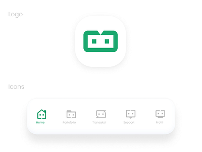 Redesign icon on Bibit app bibit app bibit icon design home home icon design house house icon icon iconography icons illustration investment line icon logo portfolio profile redesign icon transaction ui