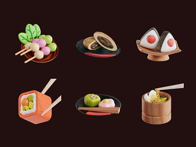 3d Japanese Food