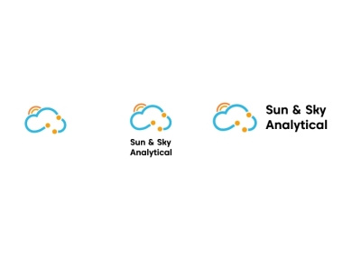 Sun and Sky Analytical Logo branding design illustration logo logodesign typography vector