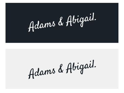 Adams & Abigail dailylogochallenge design logo logodesign typography