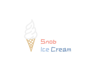 Snob Ice Cream dailylogochallenge design illustration logo logodesign typography vector