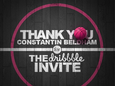Thanks! (animated) animation debuts design dribbble first shot fun invitation invite thank you thanks