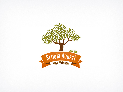 Logo Agazzi School branding identity logo school tree