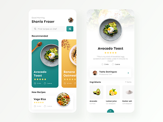 Food Recipe — Mobile App by Vincent Wendy on Dribbble