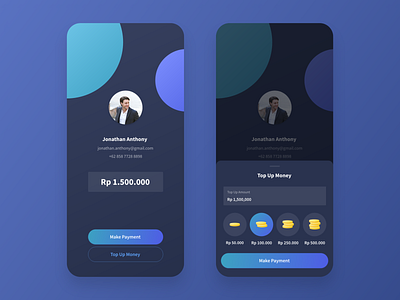 Simple Mobile Wallet adobe xd android app design design ios minimal mobile modern money money app ui ux wallet