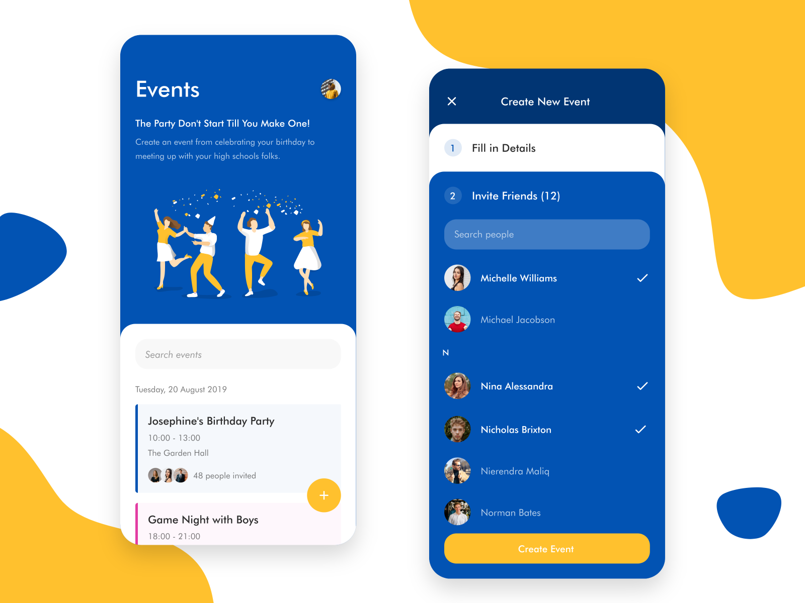 Events Creator App by Vincent Wendy on Dribbble