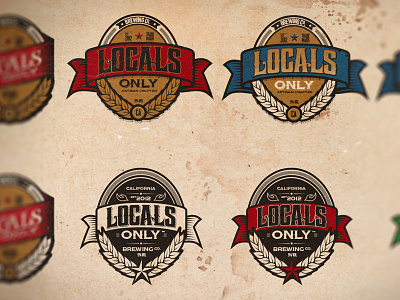 Locals Only Brewing Co beer brewery brewing label packaging socal vintage