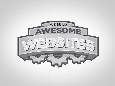 We Build Awesome Websites branding gears logo logotype website