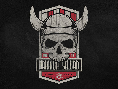 Warrior Squad crest seal shield skull tshirt viking warrior
