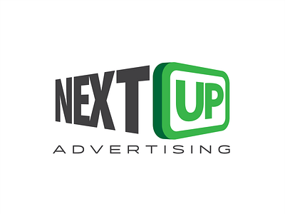 Next Up ads advertising brand branding green logo logo a day logotype logotype design next perspective up