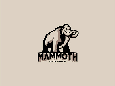 Mammoth animal beast big brand branding brown contrast elephant logo logo design logotype mammoth pachyderm trunk tusks