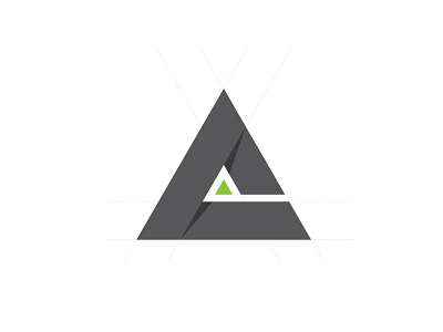 A a abstract delta gray icon icon design logo logodesign logotype triangle triangle logo